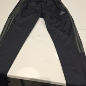 adidas Kids Black and Green Sweatpants